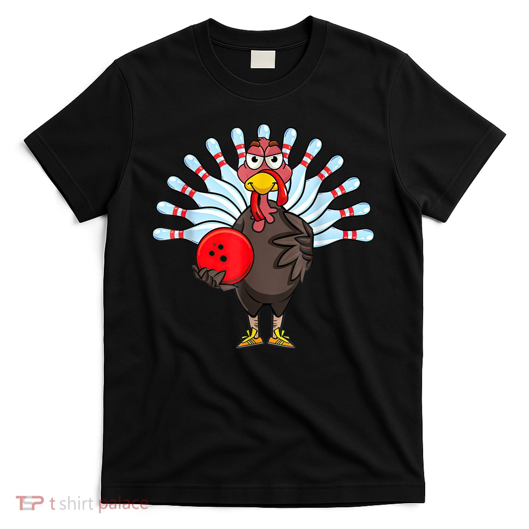 Thanksgiving Turkey Bowling Pin Matching Team T-Shirt