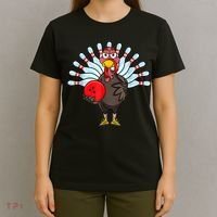 Thanksgiving Turkey Bowling Pin Matching Team T-Shirt thumb 4