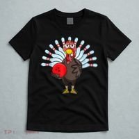 Thanksgiving Turkey Bowling Pin Matching Team T-Shirt thumb 5