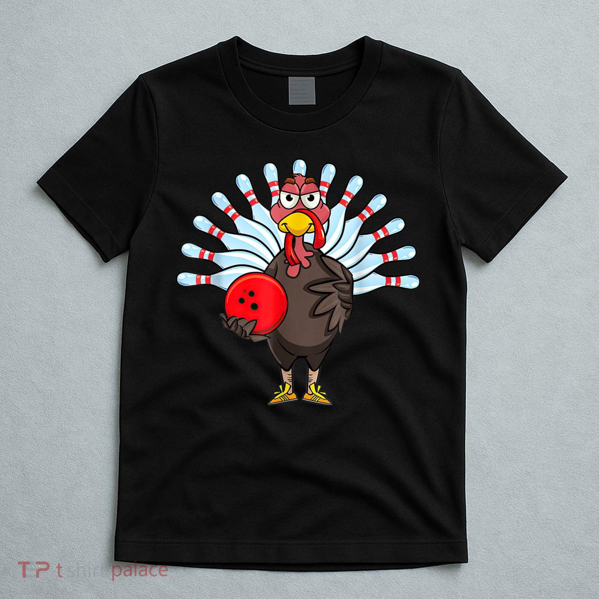 Thanksgiving Turkey Bowling Pin Matching Team T-Shirt