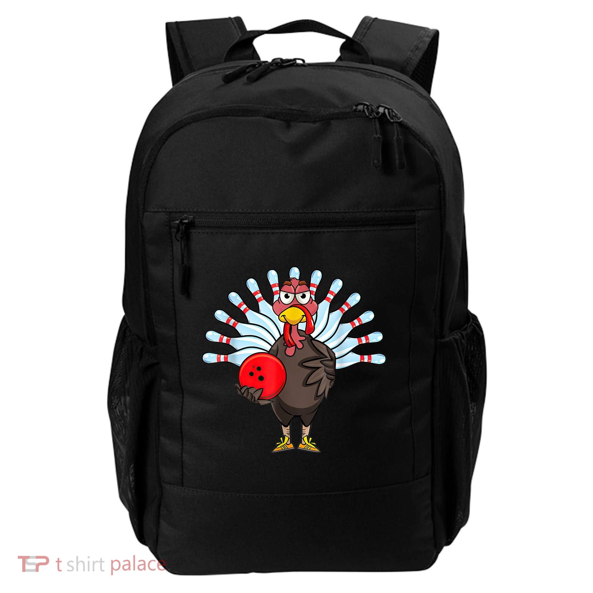 Thanksgiving Turkey Bowling Pin Matching Team Backpack