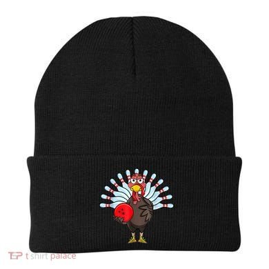 Thanksgiving Turkey Bowling Pin Matching Team Beanie
