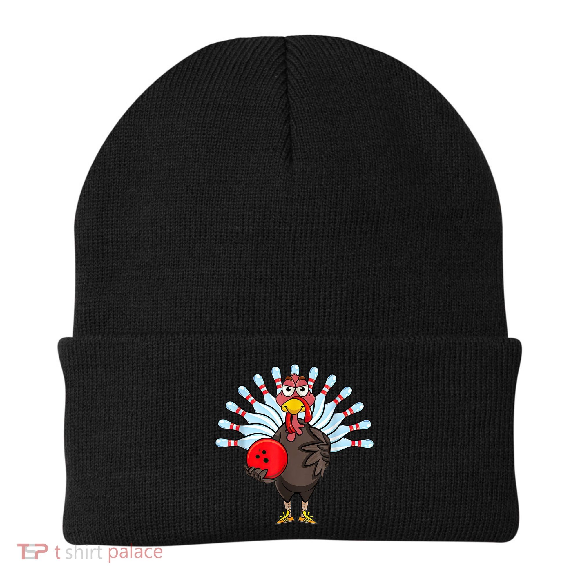 Thanksgiving Turkey Bowling Pin Matching Team Beanie