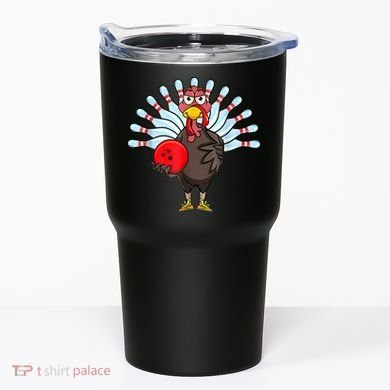 Thanksgiving Turkey Bowling Pin Matching Team Tumbler