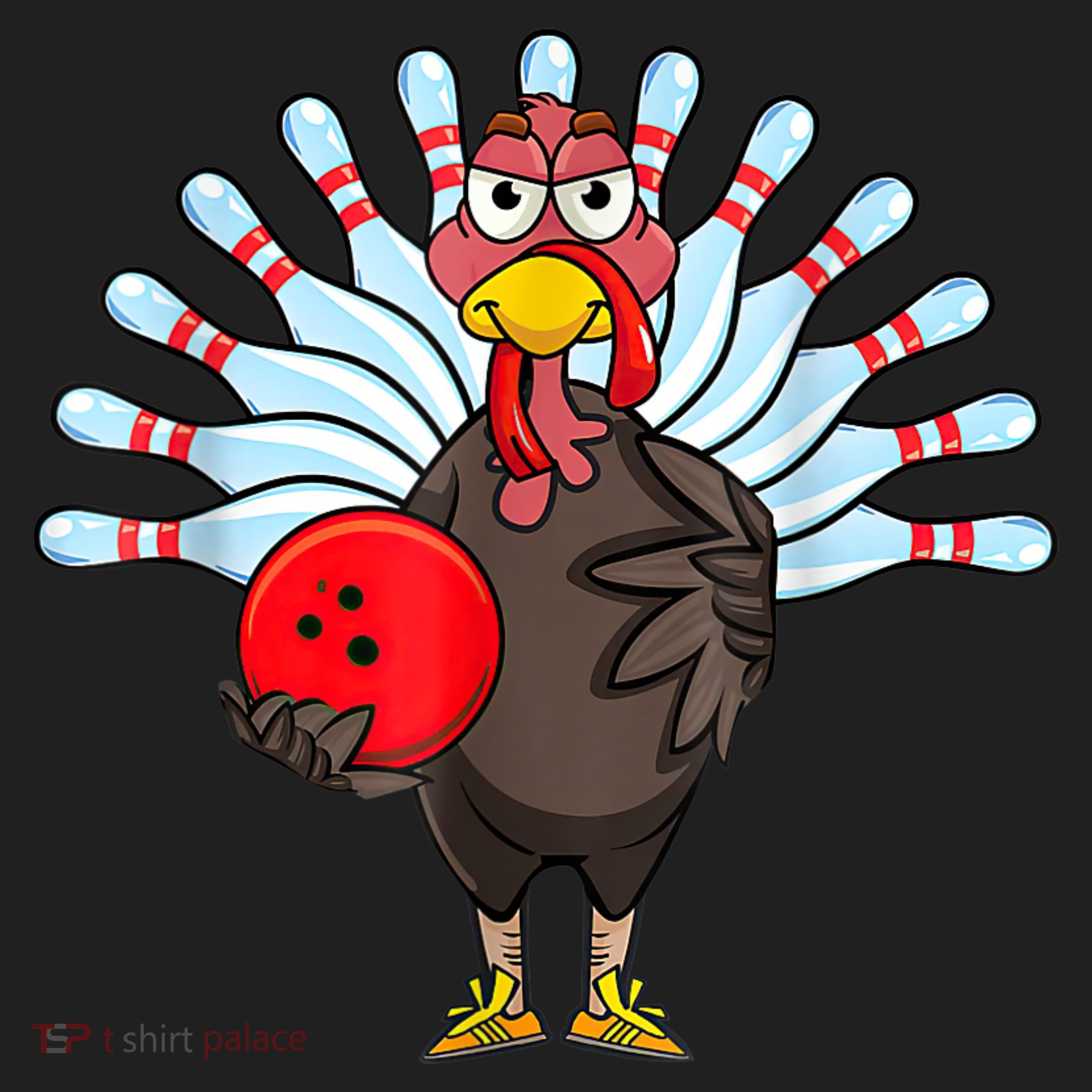 Thanksgiving Turkey Bowling Pin Matching Team Tumbler