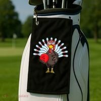 Thanksgiving Turkey Bowling Pin Matching Team Golf Towel thumb 2