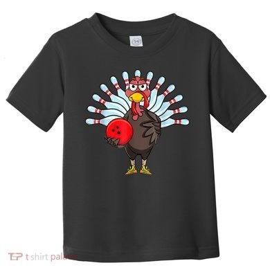 Thanksgiving Turkey Bowling Pin Matching Team Toddler T-Shirt