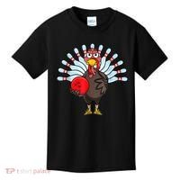 Thanksgiving Turkey Bowling Pin Matching Team Kids T-Shirt thumb 0