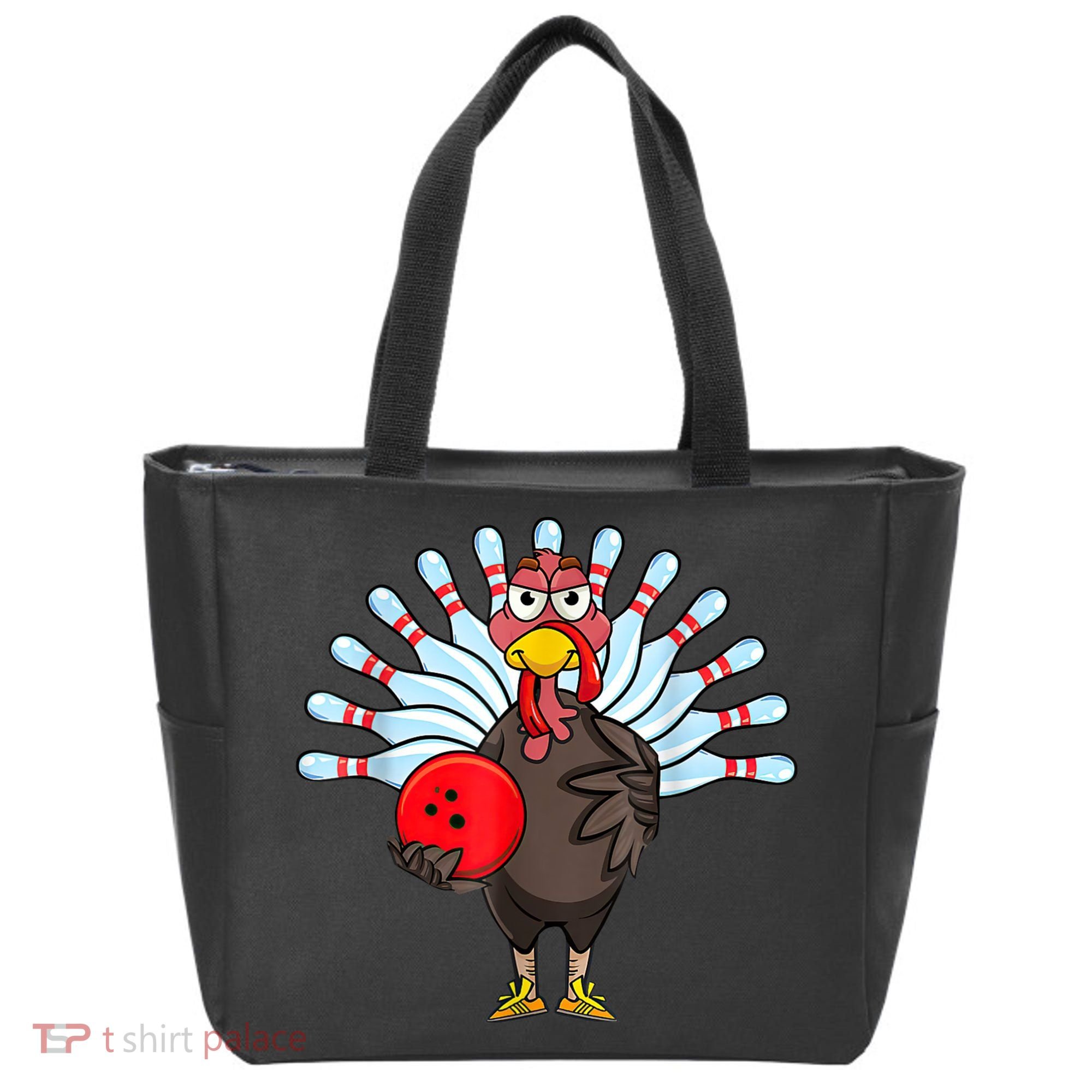 Thanksgiving Turkey Bowling Pin Matching Team Tote Bag
