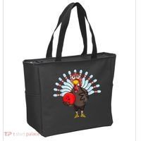 Thanksgiving Turkey Bowling Pin Matching Team Tote Bag thumb 2