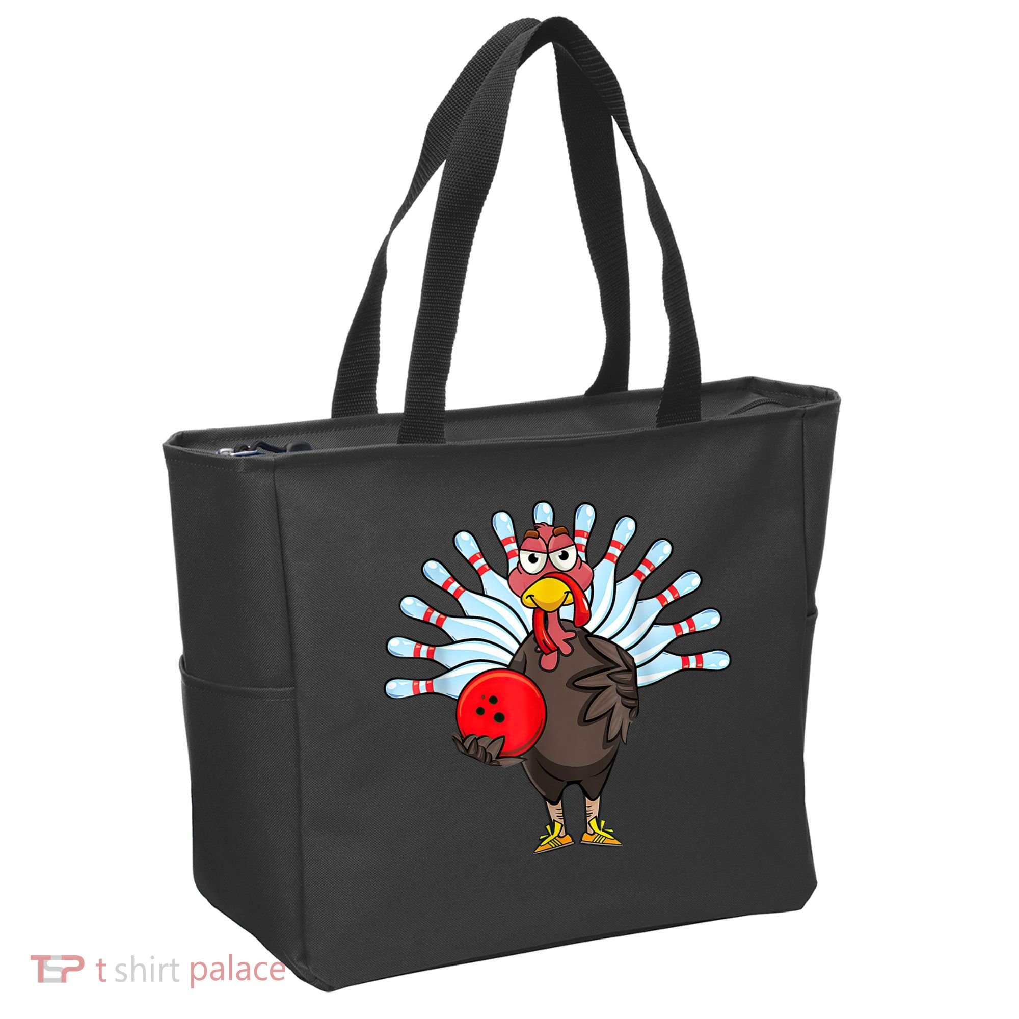 Thanksgiving Turkey Bowling Pin Matching Team Tote Bag