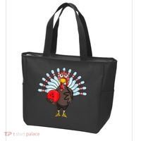 Thanksgiving Turkey Bowling Pin Matching Team Tote Bag thumb 3