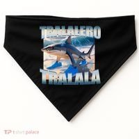 Tralalero Tralala Bootleg Brainrot Italian Brainrot Meme  USA-Made Doggie Bandana thumb 0