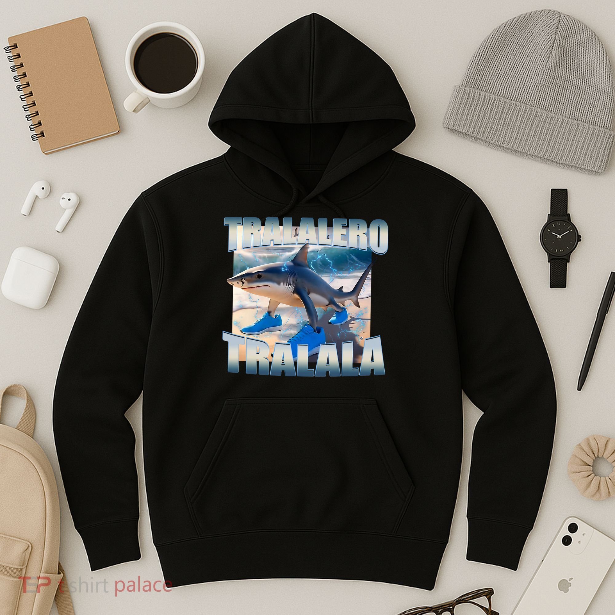 Tralalero Tralala Bootleg Brainrot Italian Brainrot Meme  Hoodie