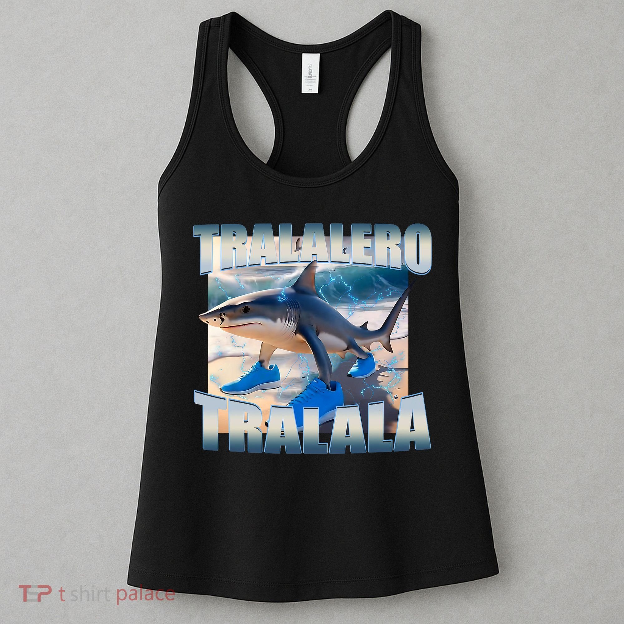 Tralalero Tralala Bootleg Brainrot Italian Brainrot Meme  Women's Tank Top