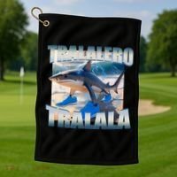 Tralalero Tralala Bootleg Brainrot Italian Brainrot Meme  Golf Towel thumb 1