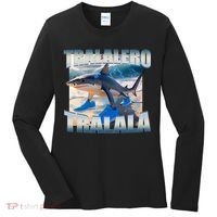 Tralalero Tralala Bootleg Brainrot Italian Brainrot Meme  Women's Long Sleeve Shirt thumb 0