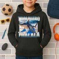 Tralalero Tralala Bootleg Brainrot Italian Brainrot Meme  Kids Hoodie thumb 2