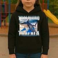Tralalero Tralala Bootleg Brainrot Italian Brainrot Meme  Kids Hoodie thumb 3