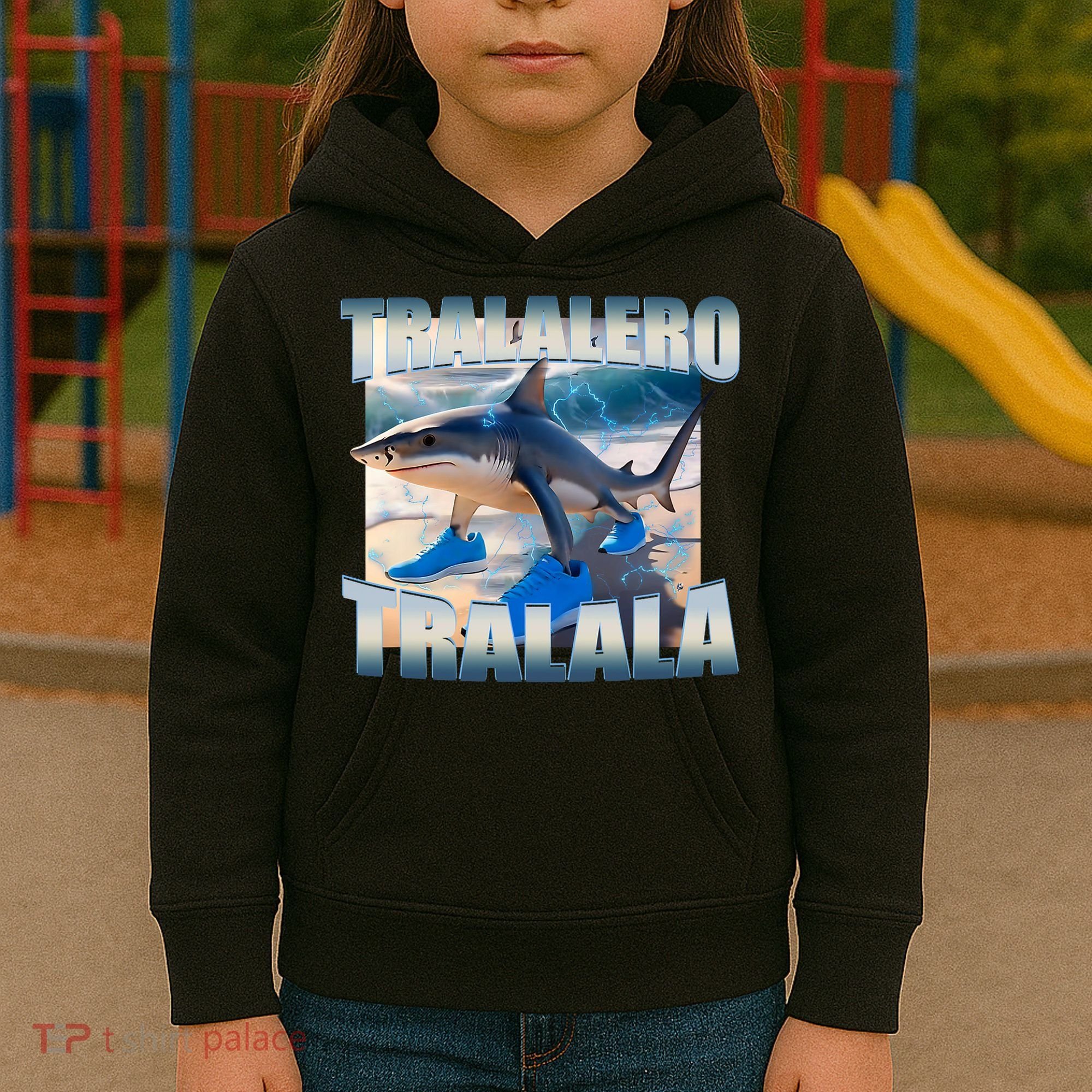 Tralalero Tralala Bootleg Brainrot Italian Brainrot Meme  Kids Hoodie