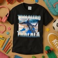 Tralalero Tralala Bootleg Brainrot Italian Brainrot Meme  Kids T-Shirt thumb 3