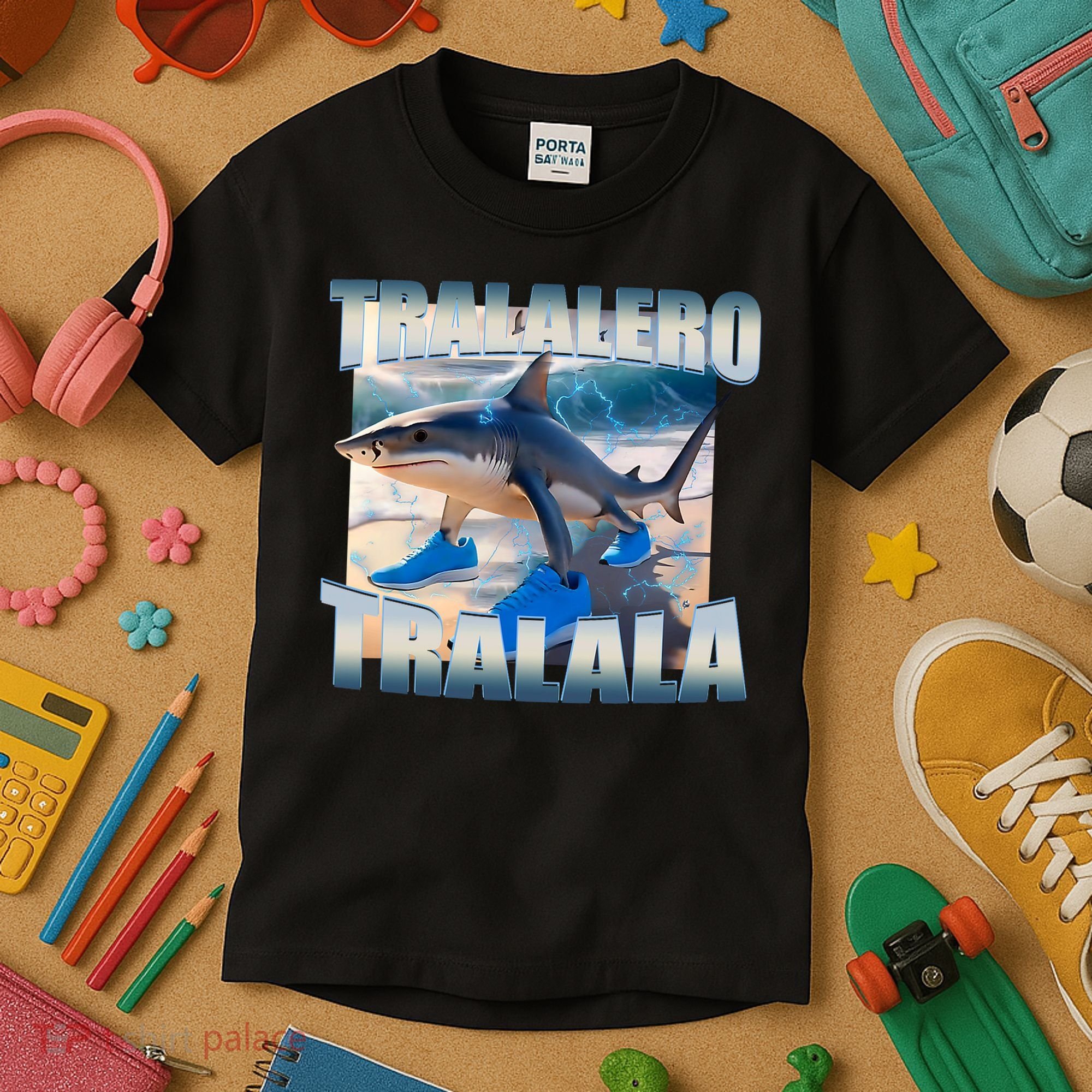 Tralalero Tralala Bootleg Brainrot Italian Brainrot Meme  Kids T-Shirt