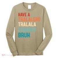 Tralalero Tralala Brainrot Teacher Last Day Of School Long Sleeve Shirt thumb 0