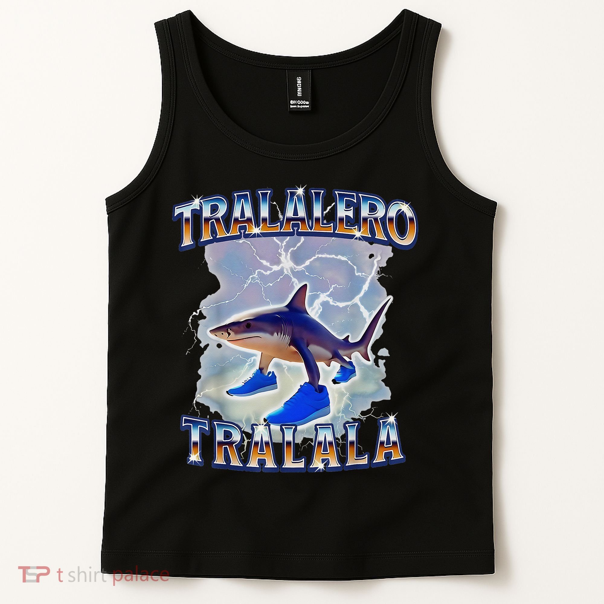 Tralalero Tralala Bootleg Brainrot Italian Brainrot Meme Tank Top