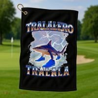 Tralalero Tralala Bootleg Brainrot Italian Brainrot Meme Golf Towel thumb 1