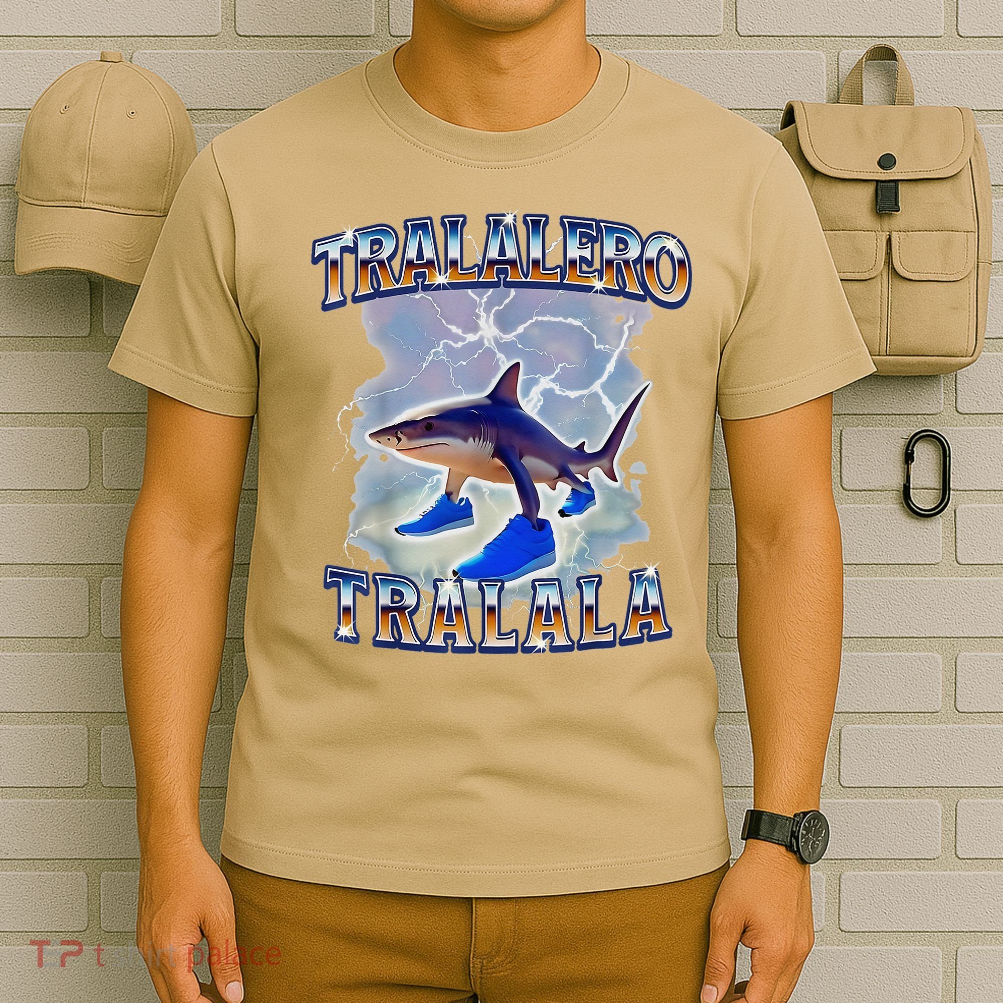 Tralalero Tralala Bootleg Brainrot Italian Brainrot Meme T-Shirt