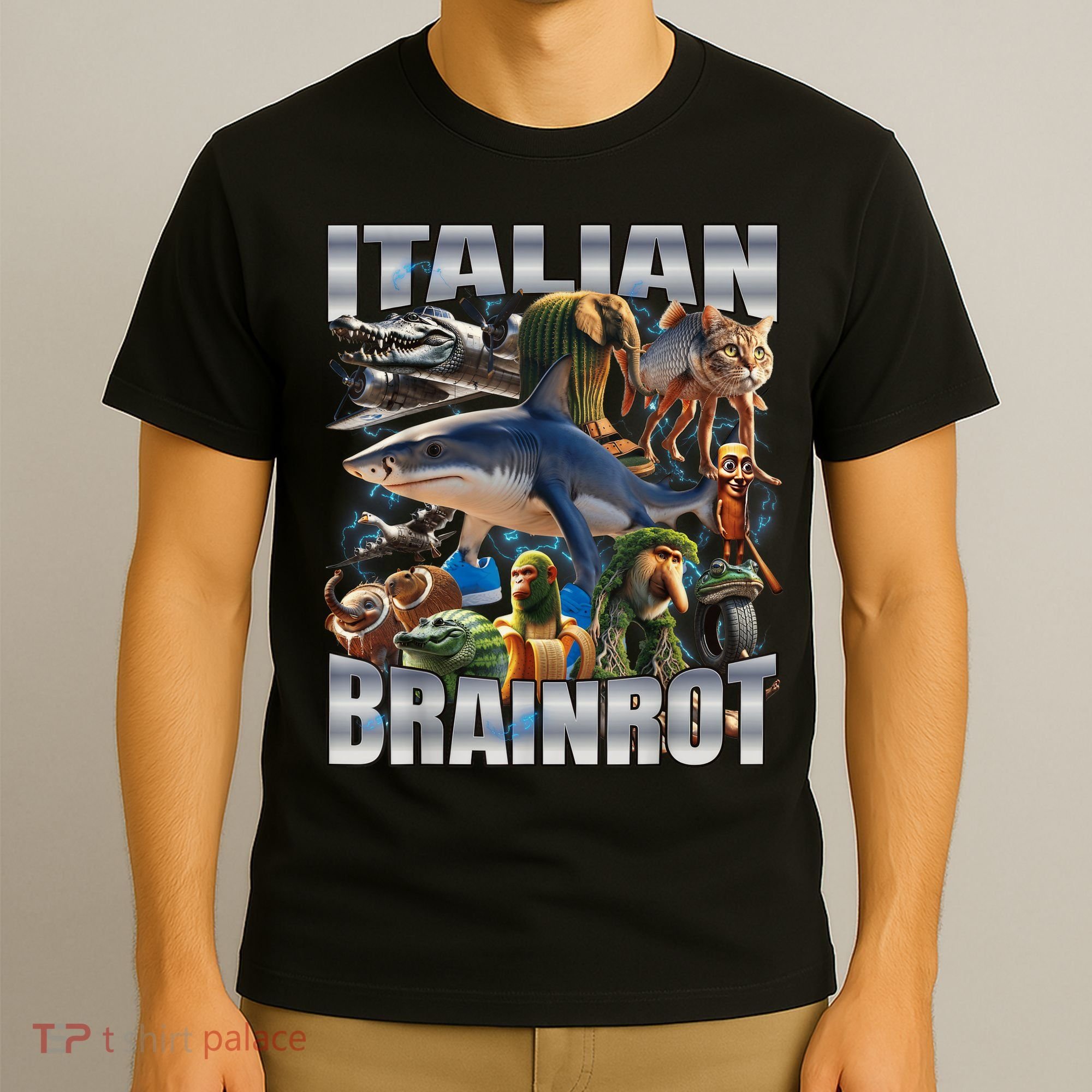 Tralalero Tralala Bombardino Crocodilo Italian Brainrot  T-Shirt