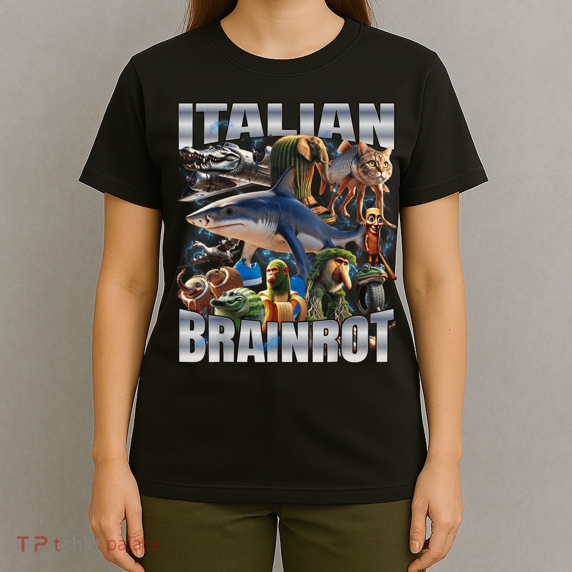 Tralalero Tralala Bombardino Crocodilo Italian Brainrot  T-Shirt