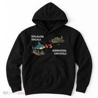 Tralalero Tralala Brainrot Meme Bombardino Crocodilo Italian  Hoodie thumb 0