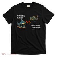 Tralalero Tralala Brainrot Meme Bombardino Crocodilo Italian  T-Shirt thumb 0