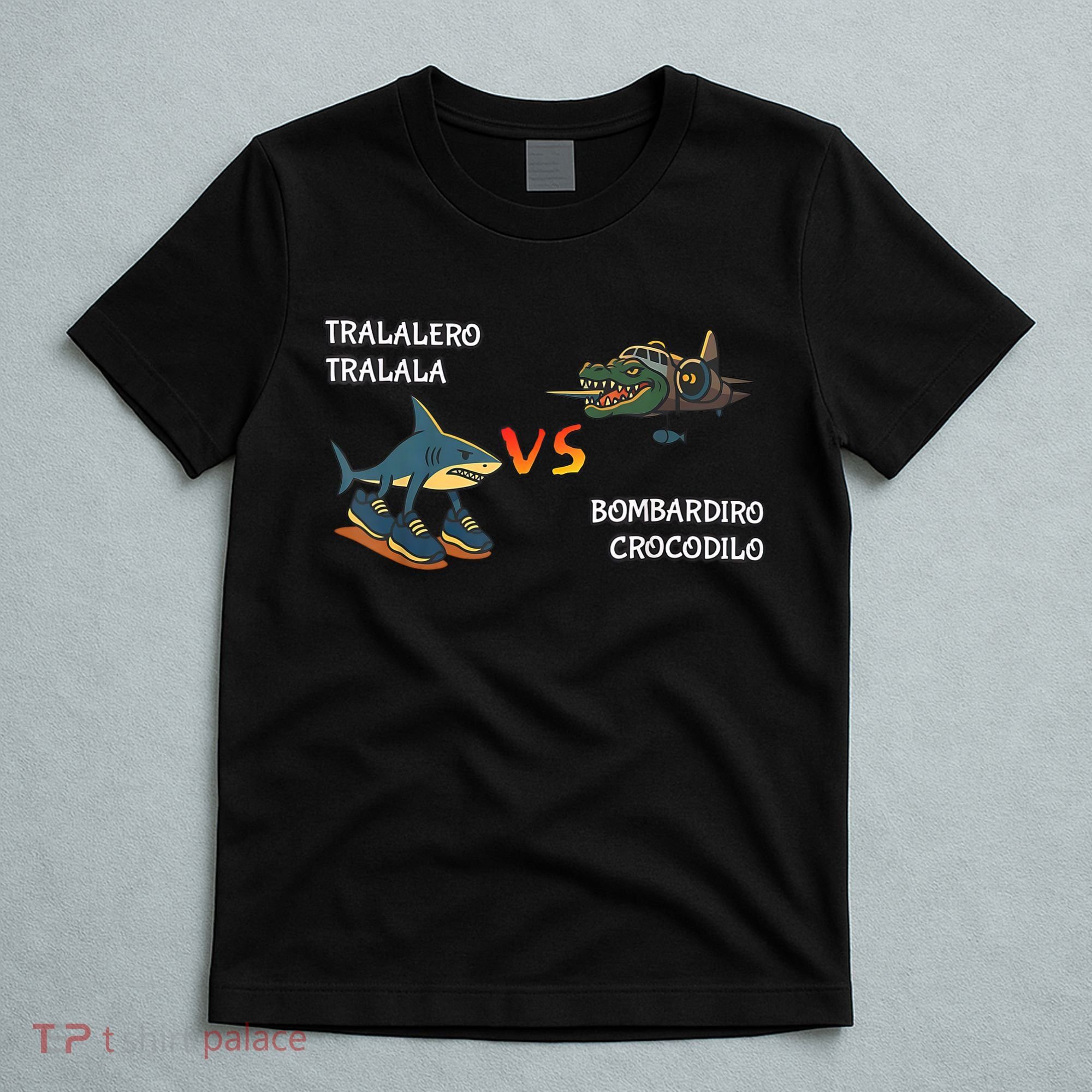 Tralalero Tralala Brainrot Meme Bombardino Crocodilo Italian  T-Shirt