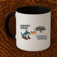 Tralalero Tralala Brainrot Meme Bombardino Crocodilo Italian  Coffee Mug thumb 2