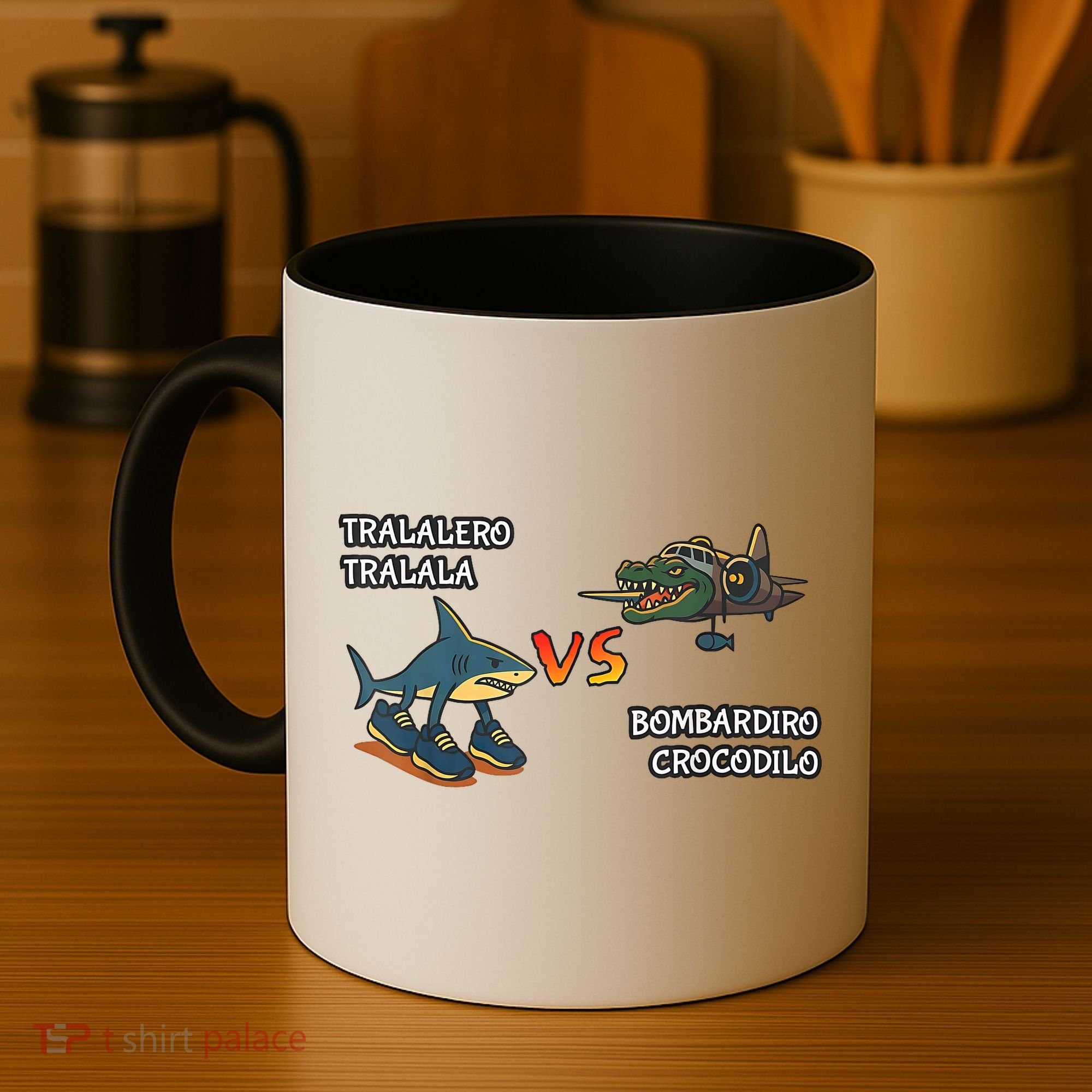 Tralalero Tralala Brainrot Meme Bombardino Crocodilo Italian  Coffee Mug