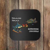 Tralalero Tralala Brainrot Meme Bombardino Crocodilo Italian  Coaster thumb 0