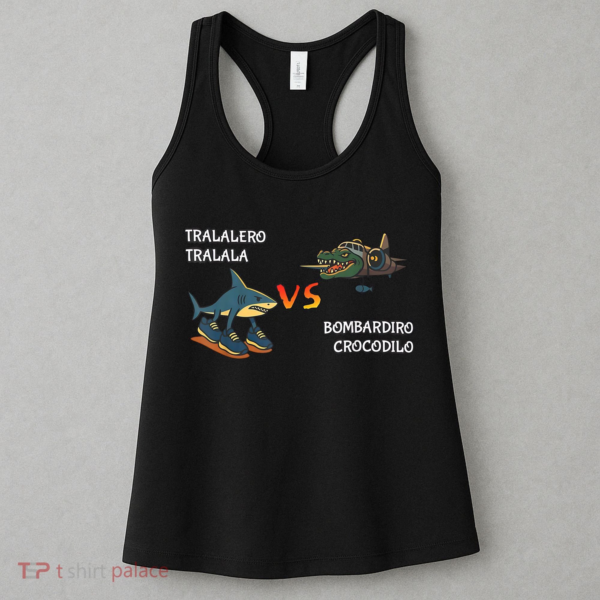 Tralalero Tralala Brainrot Meme Bombardino Crocodilo Italian  Women's Tank Top