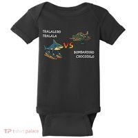 Tralalero Tralala Brainrot Meme Bombardino Crocodilo Italian  Baby Bodysuit thumb 0