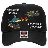 Tralalero Tralala Brainrot Meme Bombardino Crocodilo Italian  Hat thumb 0