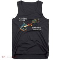 Tralalero Tralala Brainrot Meme Bombardino Crocodilo Italian  Tank Top thumb 0
