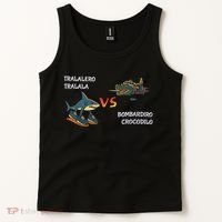 Tralalero Tralala Brainrot Meme Bombardino Crocodilo Italian  Tank Top thumb 2
