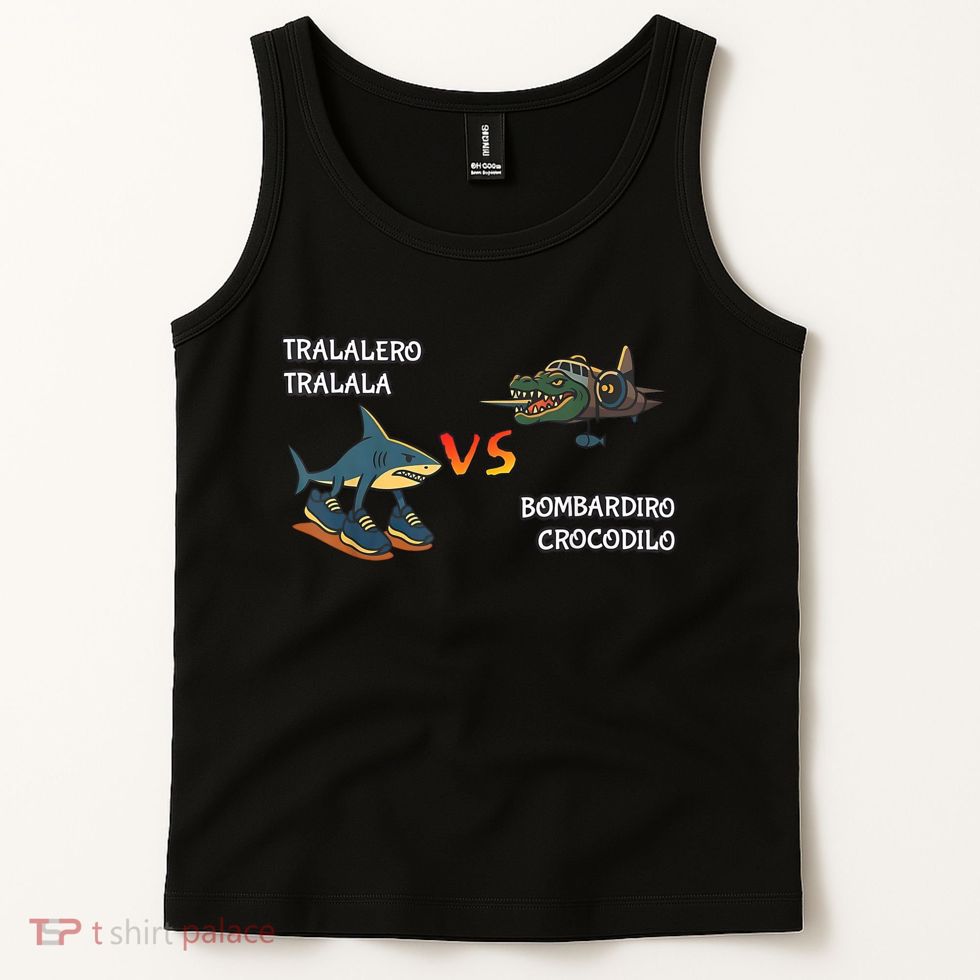Tralalero Tralala Brainrot Meme Bombardino Crocodilo Italian  Tank Top