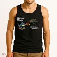 Tralalero Tralala Brainrot Meme Bombardino Crocodilo Italian  Tank Top thumb 3
