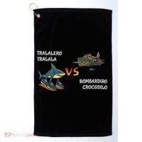 Tralalero Tralala Brainrot Meme Bombardino Crocodilo Italian  Golf Towel thumb 0