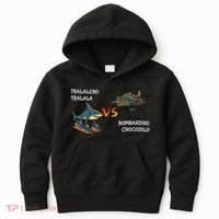Tralalero Tralala Brainrot Meme Bombardino Crocodilo Italian  Kids Hoodie thumb 0