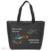 Tralalero Tralala Brainrot Meme Bombardino Crocodilo Italian  Tote Bag thumb 0
