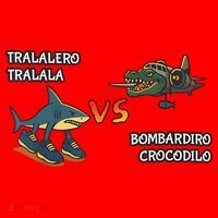 Tralalero Tralala Brainrot Meme Bombardino Crocodilo Italian  Santa Hat thumb 1