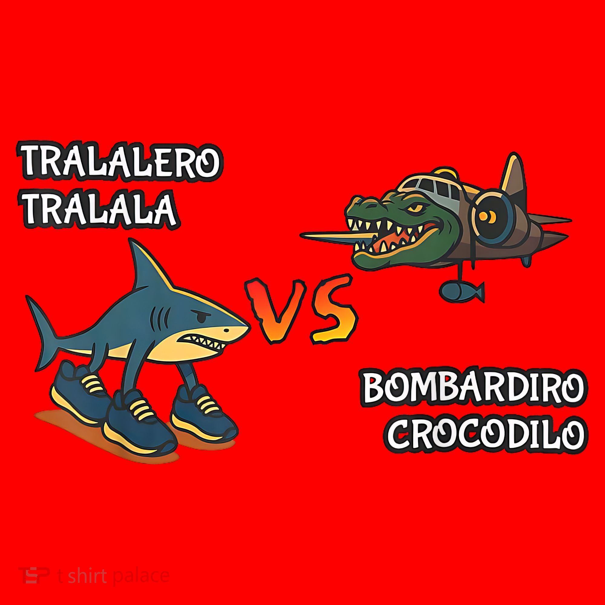 Tralalero Tralala Brainrot Meme Bombardino Crocodilo Italian  Santa Hat
